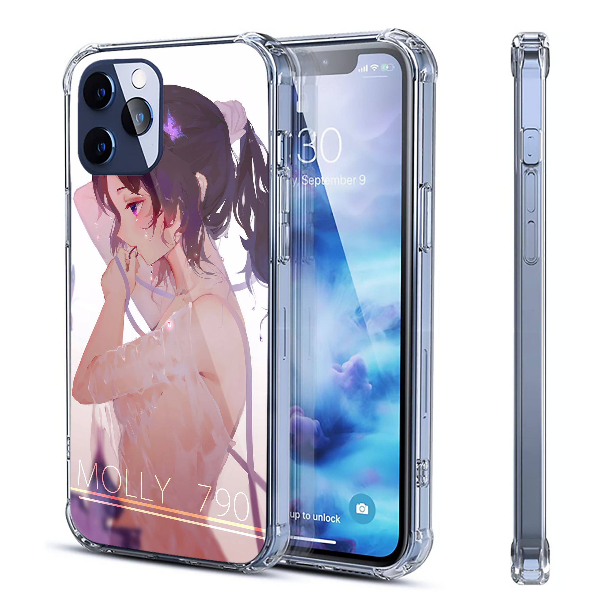 （画像用） 鬼滅の刃（きめつのやいば）蟲柱-胡蝶 しのぶ／こちょう しのぶ Kochou Shinobu 【iPhone 12シリーズ対応】透明スマホケース（クリアソフトケース）